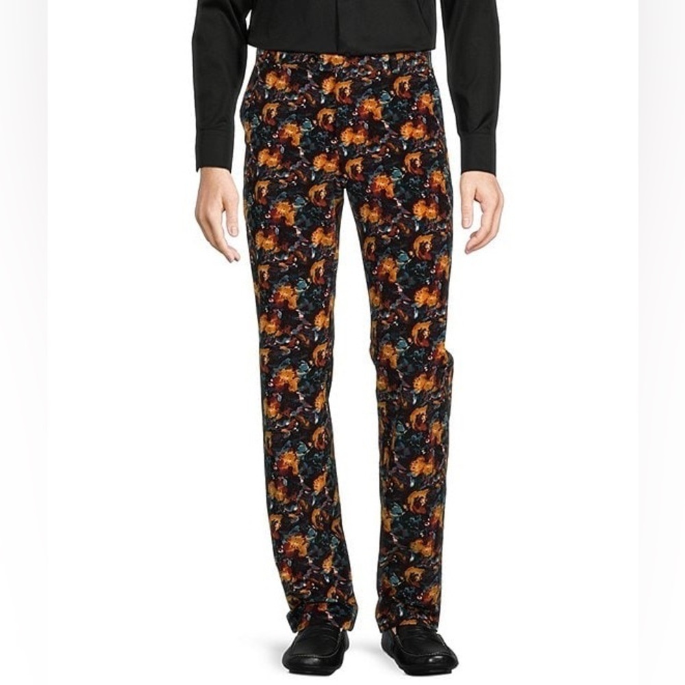 NWT Murano Ancient Renaissance Collection Alex Slim Fit Floral Corduroy Pants